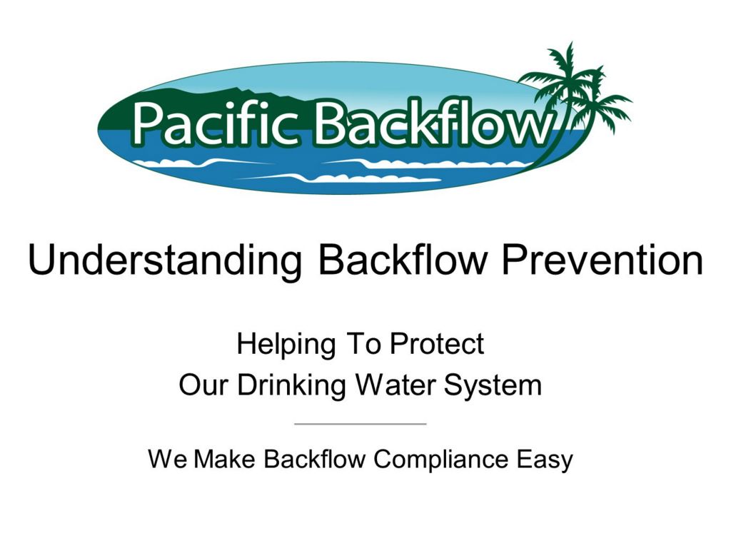 Understanding Backflow Prevention